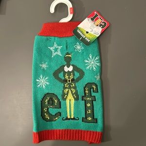 Elf ugly holiday dog sweater, XS